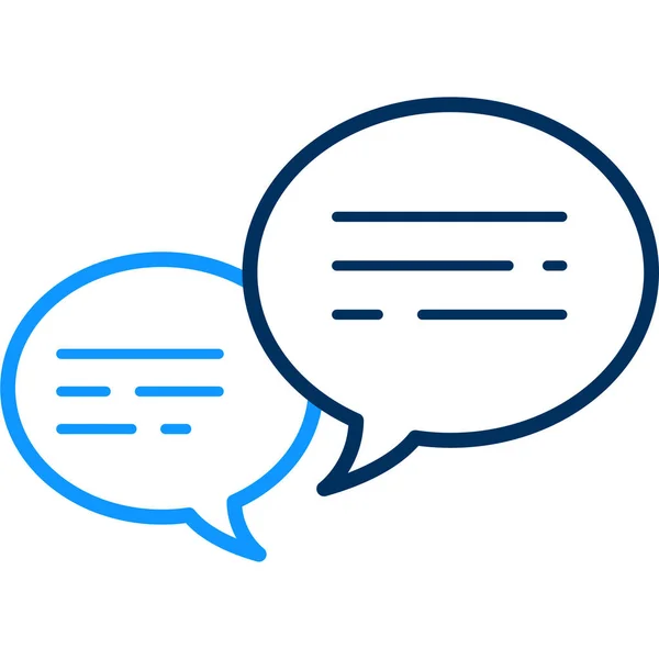 Feedback Bericht Chat Icoon Grote Lijnen — Stockvector