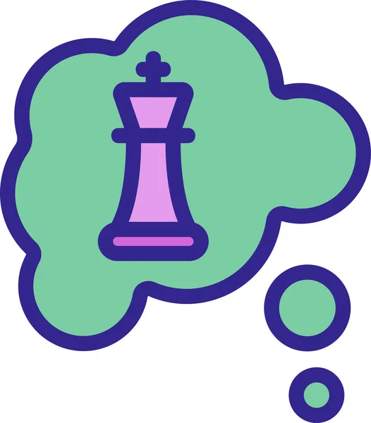 Oyun Kategorisindeki Satranç Oyun Simgesi Hakkında — Stok Vektör