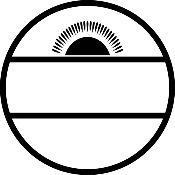 Значок Африканського Прапора Країни Контурному Стилі — стоковий вектор