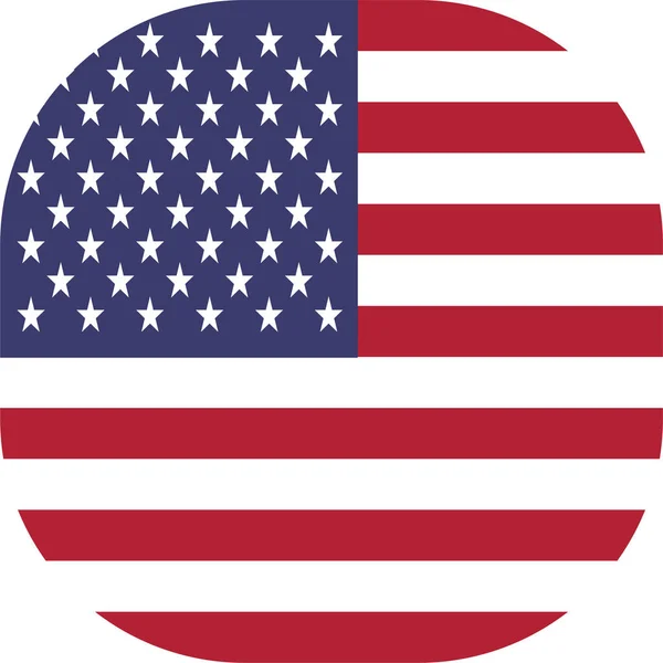 America American Country Icoon Platte Stijl — Stockvector