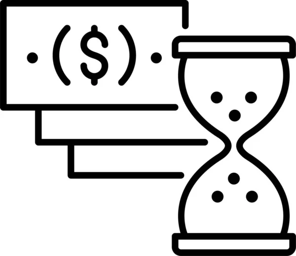 Ícone Depósito Relógio Bancário —  Vetores de Stock