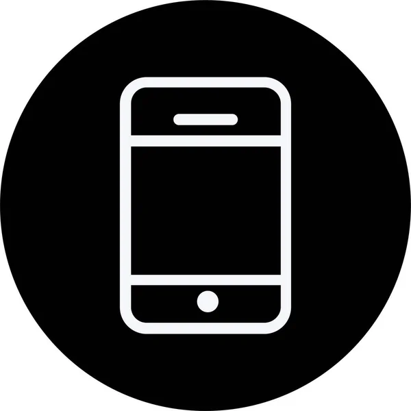 Icône Téléphone Réseau Communication Dans Style Contour — Image vectorielle