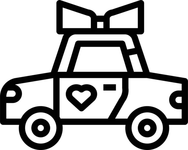 Coche Vehículo Icono Boda — Vector de stock