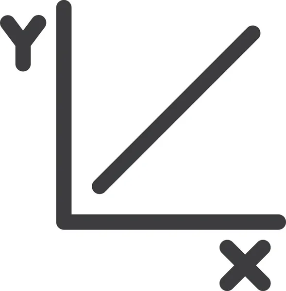 Diagrama Eixo Ícone Educação Estilo Sólido — Vetor de Stock