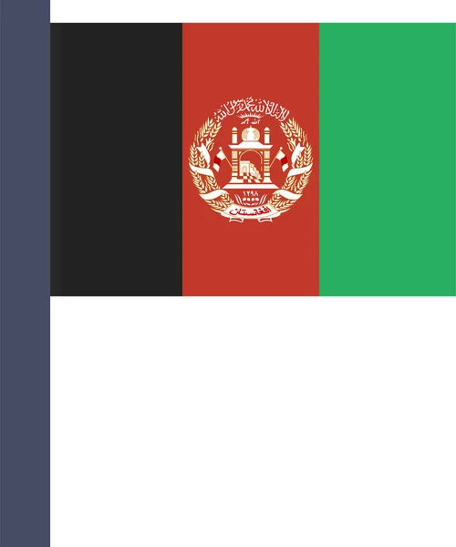 Afghaanse Afghaanse Land Pictogram Platte Stijl — Stockvector