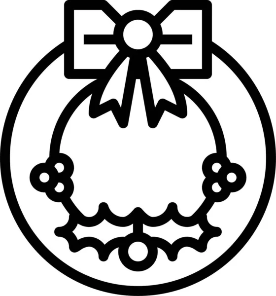 花束クリスマスフラワーアイコン — ストックベクタ