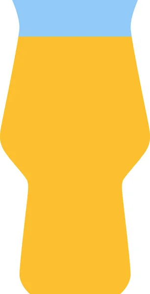 フラットスタイルのビール工芸用ガラスアイコン — ストックベクタ