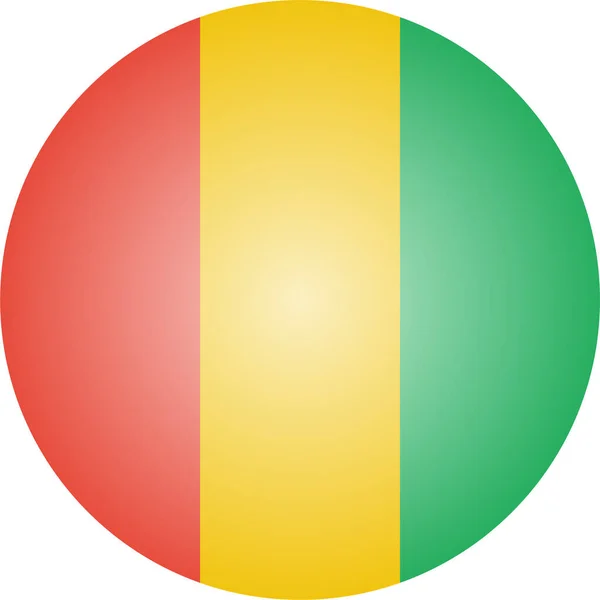 Flaga Kraju Ikona Gwinei Stylu Izometrycznym — Wektor stockowy