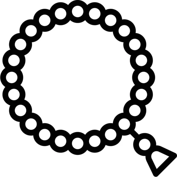 Accessory Bead Faith Icon Ramadan Eid Category — Stock Vector
