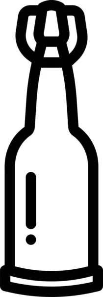 Alkohol Dryck Ikon Kontur Stil — Stock vektor