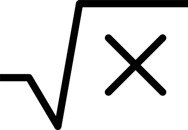 Иконка Формулы Уравнения Образования Стиле Наброска — стоковый вектор