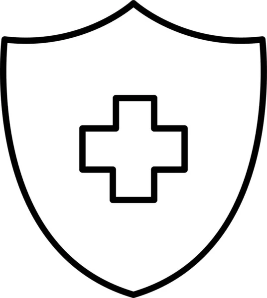 Croce Icona Ospedale Sanitario — Vettoriale Stock
