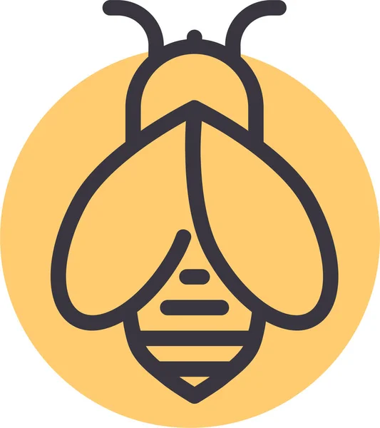 Včelařská Ikona Včelařství Stylu Osnovy — Stockový vektor