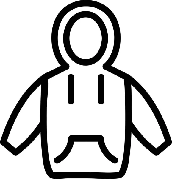 Kleidung Mode Hoodie Symbol Der Kategorie Kleidung Accessoires — Stockvektor