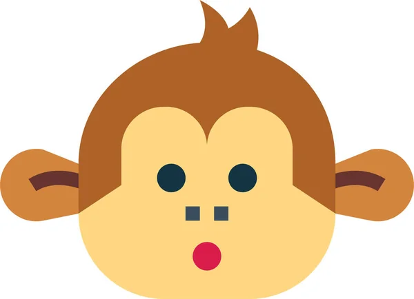 Affentier Säugetier Symbol — Stockvektor
