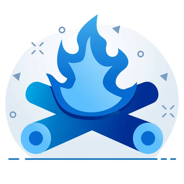 Barbecue Bbq Bonfire Icon — Stock Vector