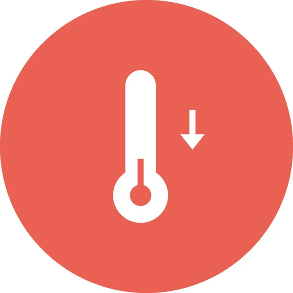 Declínio Frio Ícone Diminuição Estilo Sólido —  Vetores de Stock