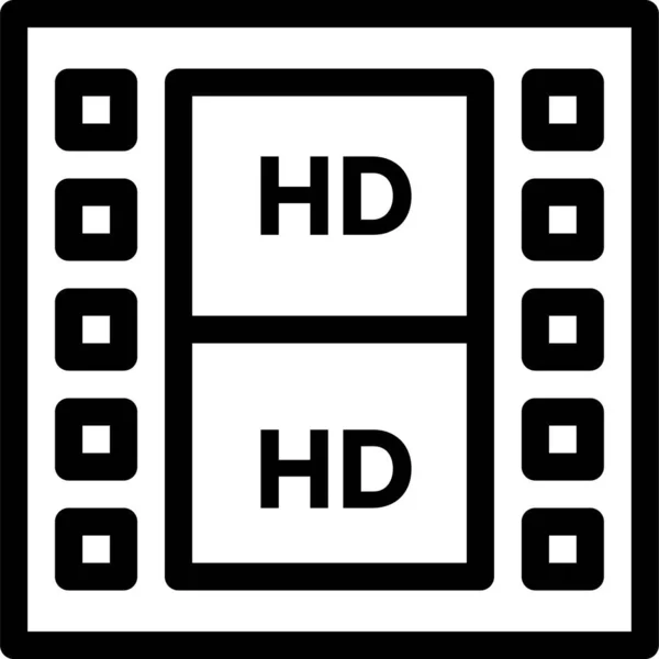 Film Media Film Icoon Film Video Categorie — Stockvector