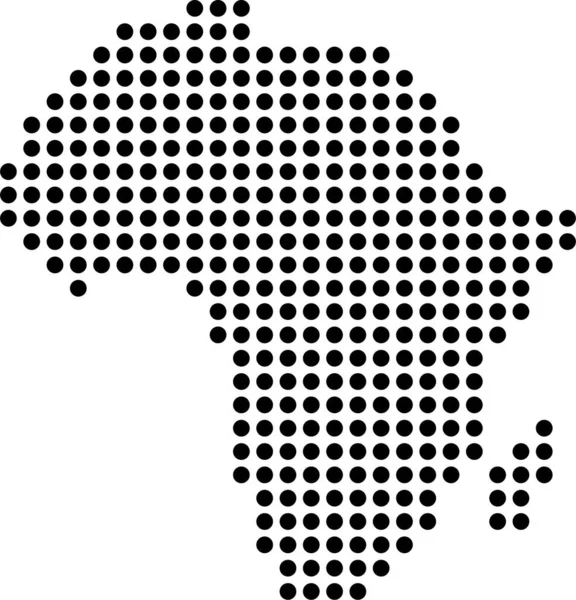 África Continente Africano Icono Estilo Sólido — Vector de stock