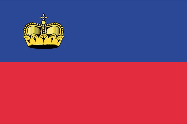 Bandeira País Ícone Liechtenstein Estilo Plano — Vetor de Stock