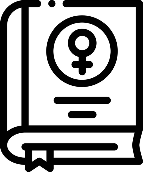 Boek Vrouwelijk Feminisme Icoon — Stockvector