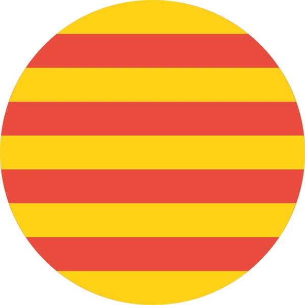 Katalonya Katalunya Ülke Simgesi Düz Stil — Stok Vektör