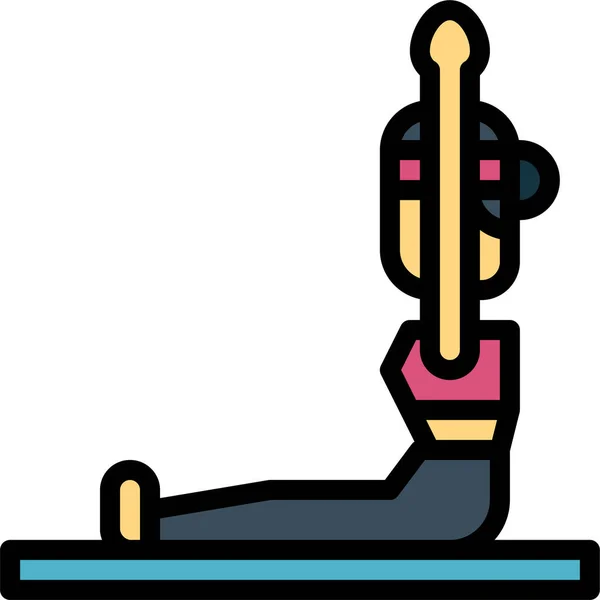 Yoga Pose Exercise Icon — Stock Vector