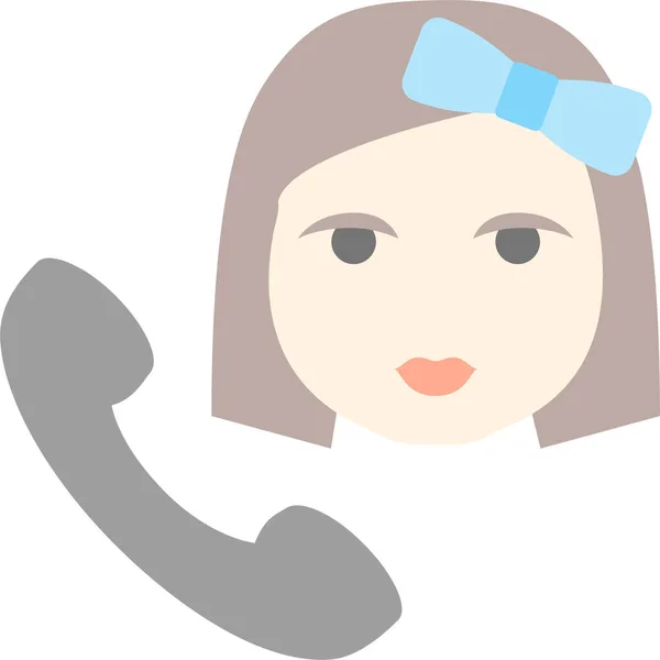 Baby Call Helpline Icon Flat Style — Stock Vector