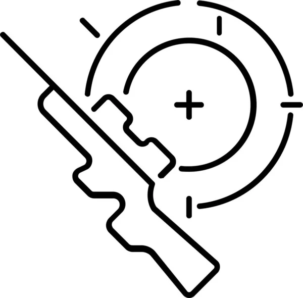 Biathlon Firearm Range Icon — Stock Vector