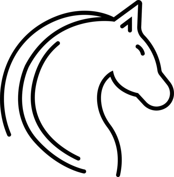 Animal Caballo Caballo Icono — Vector de stock