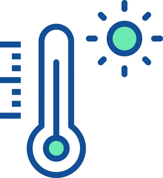 Celsius Fahrenheit Isı Simgesi Biçiminde — Stok Vektör