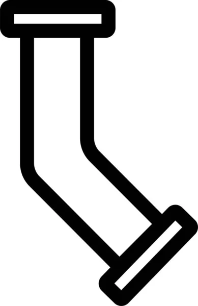 Иконка Контурного Трубопровода Категории Инструмент Конструкция — стоковый вектор