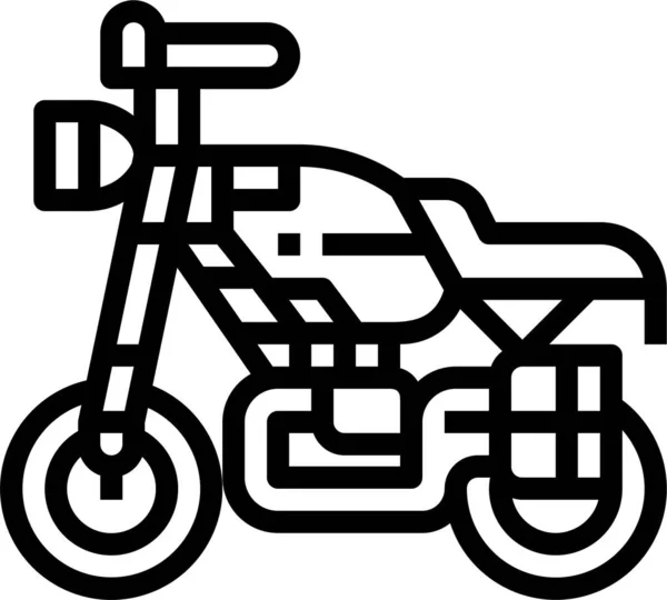 Cruiser Motorbike Motorcycle Icon — Stock Vector