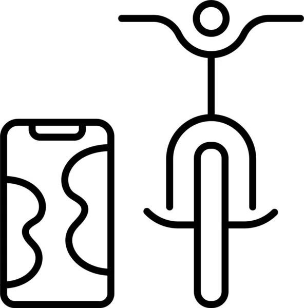 Dispositif Vélo Icône Gps — Image vectorielle