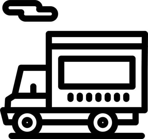 Camión Transporte Van Icono — Vector de stock