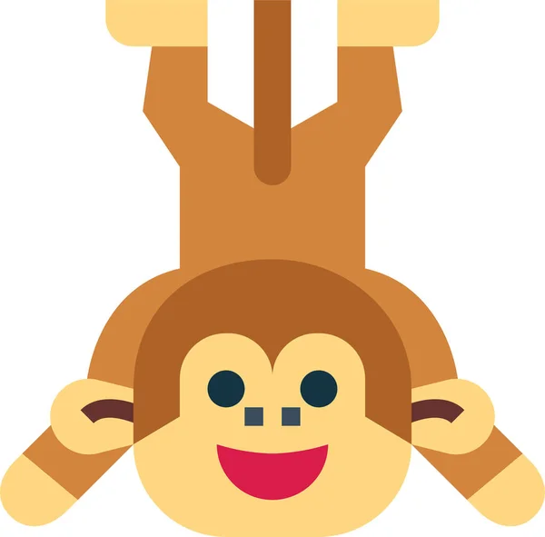 Monkey Animal Mammal Icon — Stock Vector