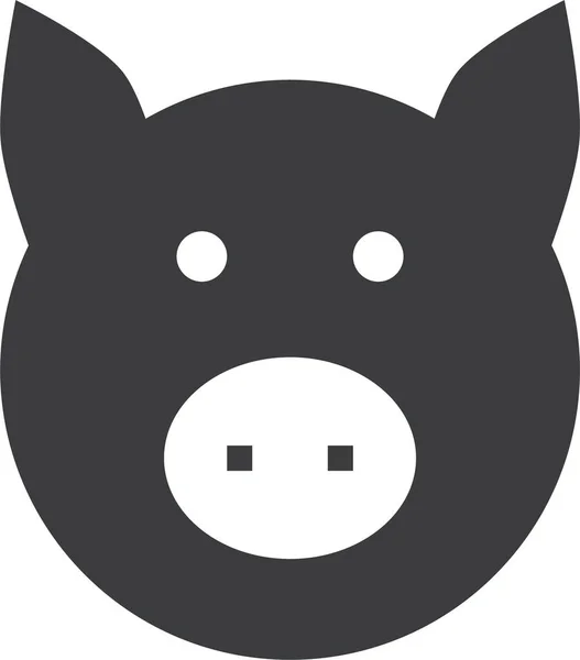 Ikona Mięsa Zwierząt Gospodarskich Stałym Stylu — Wektor stockowy