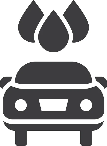 Coche Icono Mantenimiento Garaje Estilo Sólido — Vector de stock