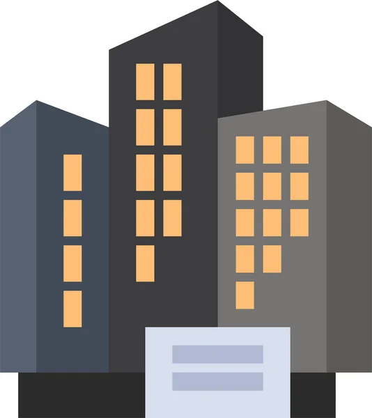 Address Apartment Building Icon — Stock Vector