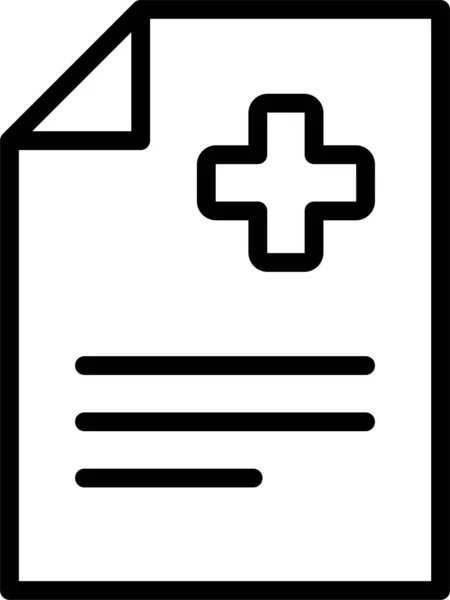 Anamnesis Documento Icono Médico — Vector de stock