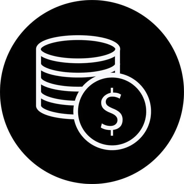 Financovat Ikonu Obchodu Penězi Stylu Osnovy — Stockový vektor