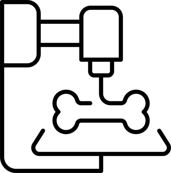 Icona Dell Osso Bioprinting — Vettoriale Stock