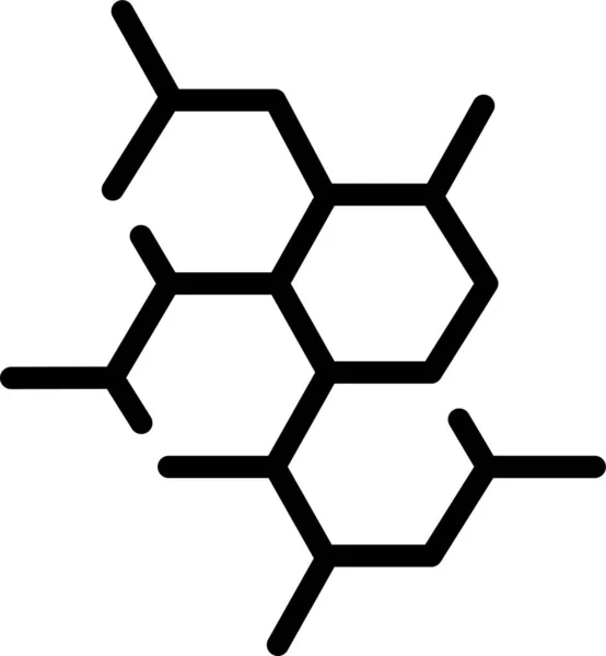 Icono Cruz Célula Biología Estilo Contorno — Archivo Imágenes Vectoriales