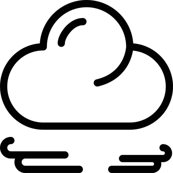 Nube Creciente Viento Icono — Archivo Imágenes Vectoriales