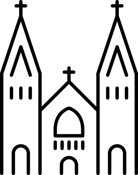 建造教堂图标 — 图库矢量图片