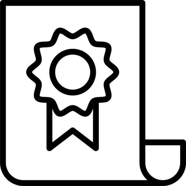 Ikona Stopnia Dyplom Kategorii Edukacja Nauka — Wektor stockowy
