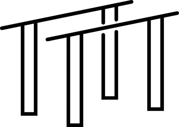 Барні Стійки Гімнастичний Значок — стоковий вектор