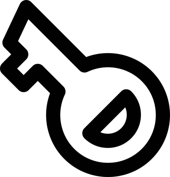 轮廓式的密钥密码保护图标 — 图库矢量图片