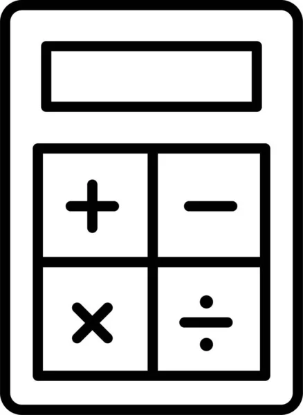 Cálculo Calculadora Matemática Ícone —  Vetores de Stock