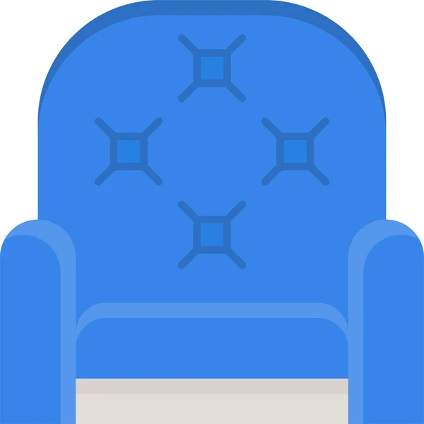 Stuhl Komfort Couch Ikone Flachen Stil — Stockvektor